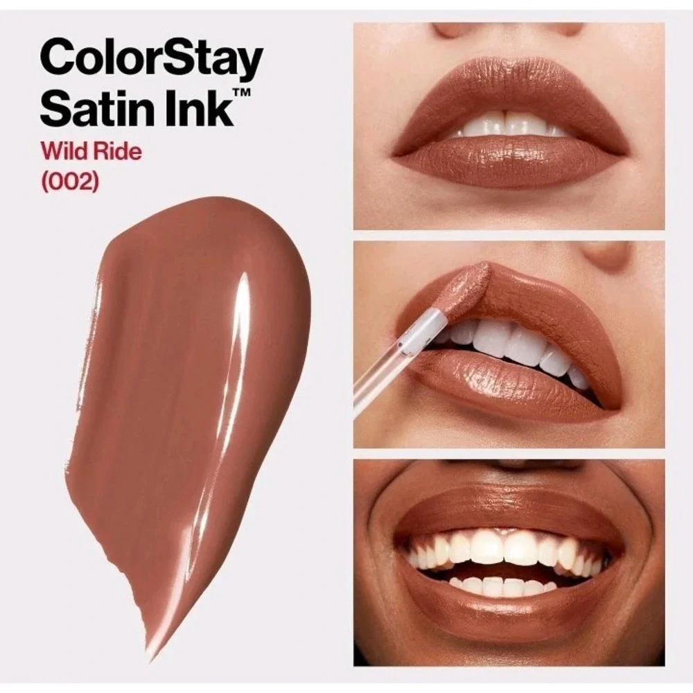 (2) Revlon ColorStay 5ML Satin Ink Liquid Lipstick - 002 WILD RIDE  - NEW SEALED